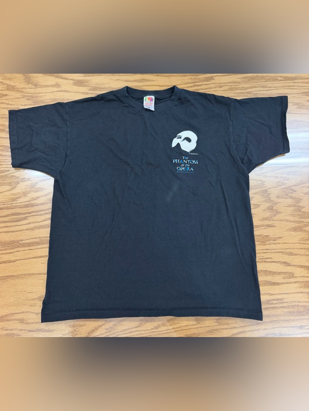 True Vintage 1986 Phantom of The Opera Shirt Theatre Play Crew XL 23.5x27 Fruit